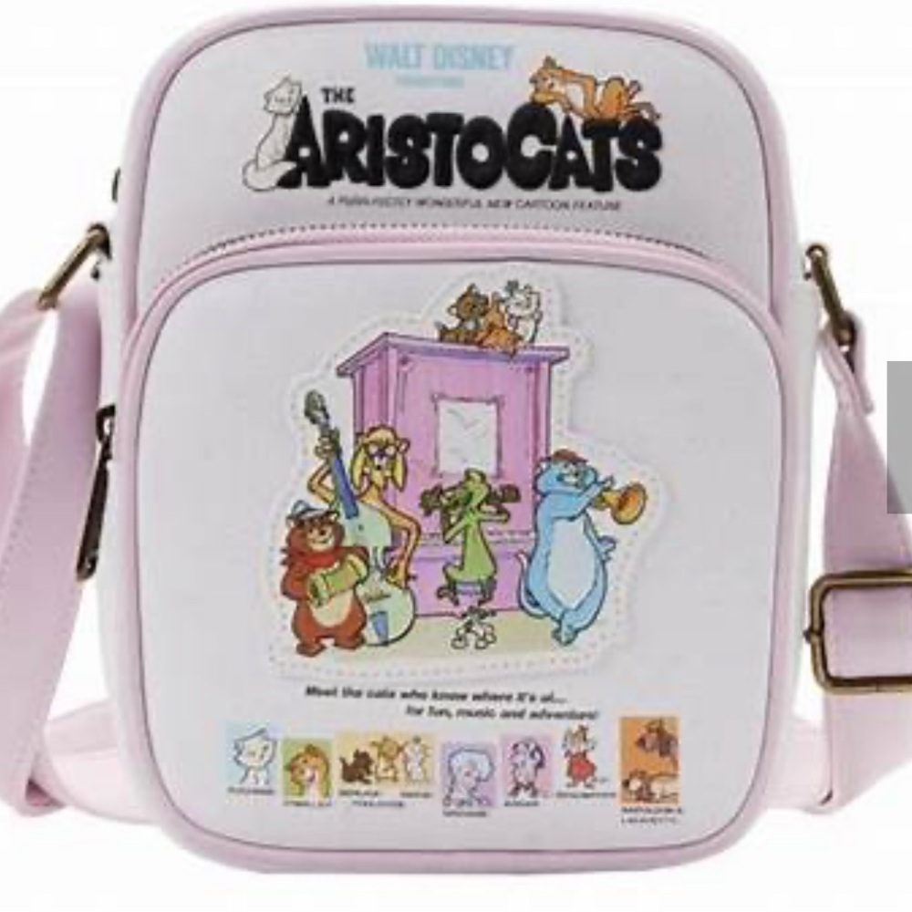 NEW WITH TAGS Loungefly Aristocats crossbody Disney  with Marie cardholder